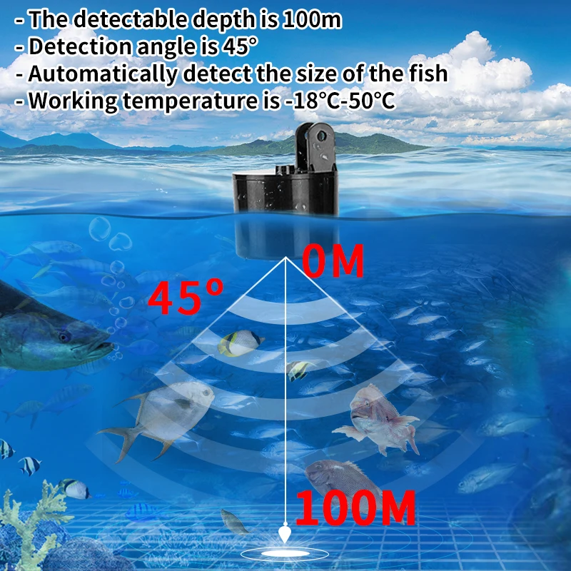 Alarm 100 m tragbare Sonar-Fis – Fishing Depth Finder Bewertung und Preis