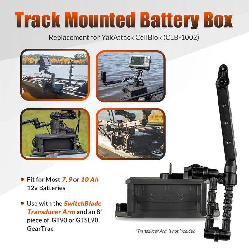 Schienenmontierter Batteriekas – Fish Finder Transducer Bewertung und Preis